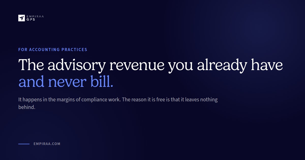 The Advisory Revenue Your Practice Already Has and Never Bills