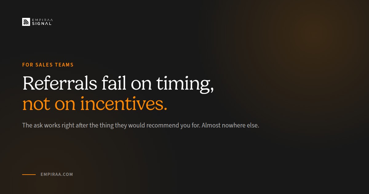 Asking for the Referral: The Moment It Works and the Moment It Does Not